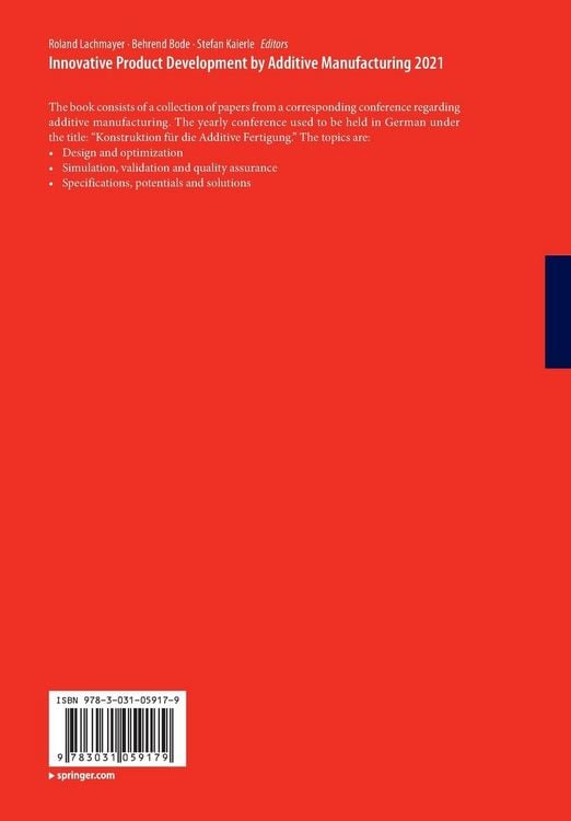 Produktbild: Innovative Product Development by Additive Manufacturing 2021
