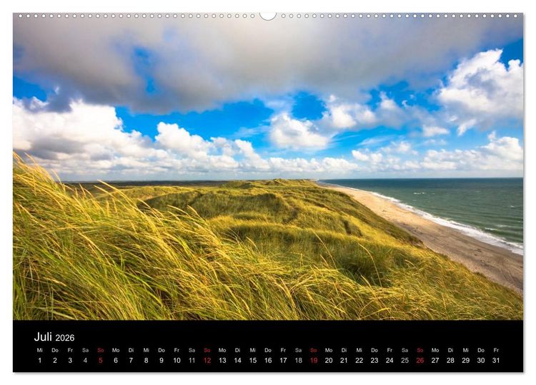 Produktbild: D&auml;nemarks Nordseek&uuml;ste (Wandkalender 2026 DIN A2 quer), CALVENDO Monatskalender