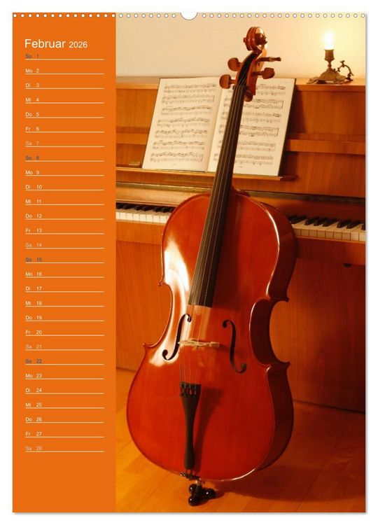 Produktbild: Geliebtes Cello (hochwertiger Premium Wandkalender 2026 DIN A2 hoch), Kunstdruck in Hochglanz