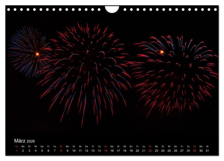 Produktbild: Feuerwerk (Wandkalender 2026 DIN A4 quer), CALVENDO Monatskalender