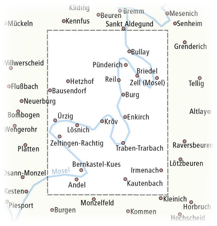Produktbild: Publicpress Rad- und Wanderkarte Mittelmosel, Bernkastel-Kues, Traben-Trarbach, Kr&ouml;v 1:25.000