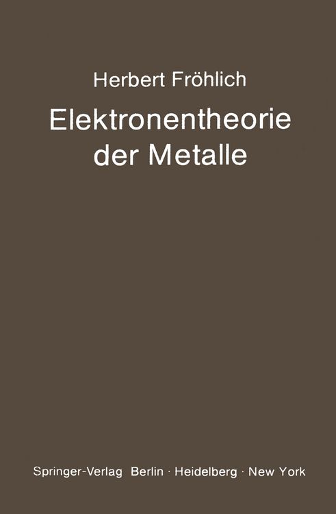 Produktbild: Elektronentheorie der Metalle