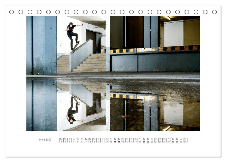 Produktbild: woodtimesalwaysgoodtimes - skateboard fotografie von tim korbmacher (Tischkalender 2026 DIN A5 quer), CALVENDO Monatskalender