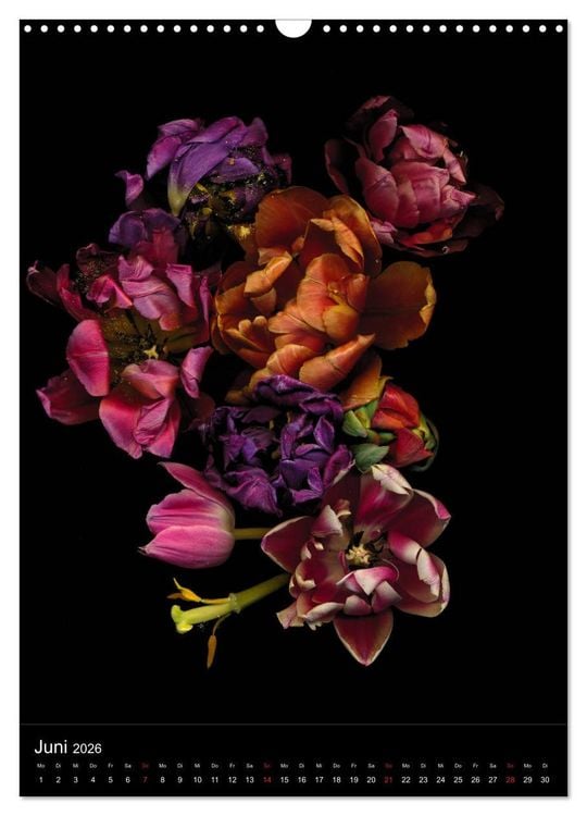 Produktbild: Blumen bei Nacht (Wandkalender 2026 DIN A3 hoch), CALVENDO Monatskalender
