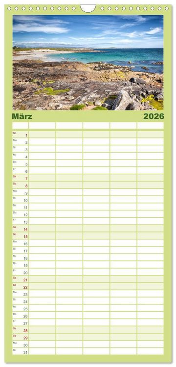 Produktbild: Familienplaner 2026 - Irland - Zauberhafte Augenblicke mit 5 Spalten (Wandkalender, 21 x 45 cm) CALVENDO