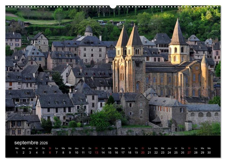 Produktbild: Couleurs Aveyron (Calendrier mural 2026 DIN A2 vertical) calendrier de bureau