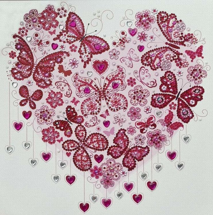 Produktbild: URSUS Erwachsenen-Bastelsets Diamond Painting, Diamanten Mandala Herz, Set 10