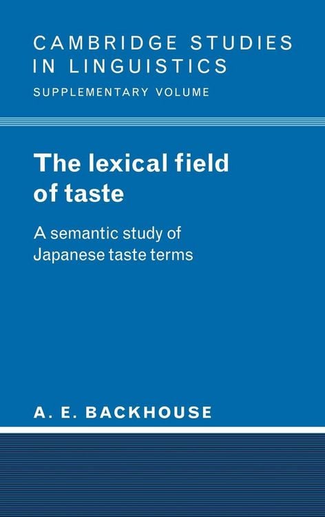 Produktbild: The Lexical Field of Taste
