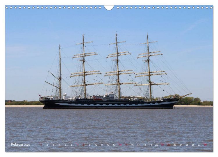 Produktbild: Segelschiffe auf der Elbe (Wandkalender 2026 DIN A3 quer), CALVENDO Monatskalender