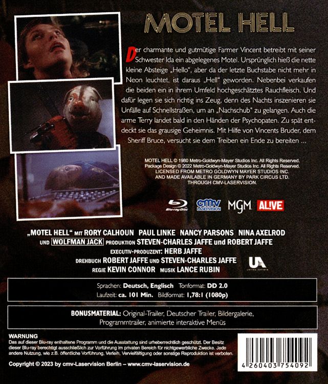 Produktbild: Motel Hell (Hotel zur H&ouml;lle) (Blu-ray)