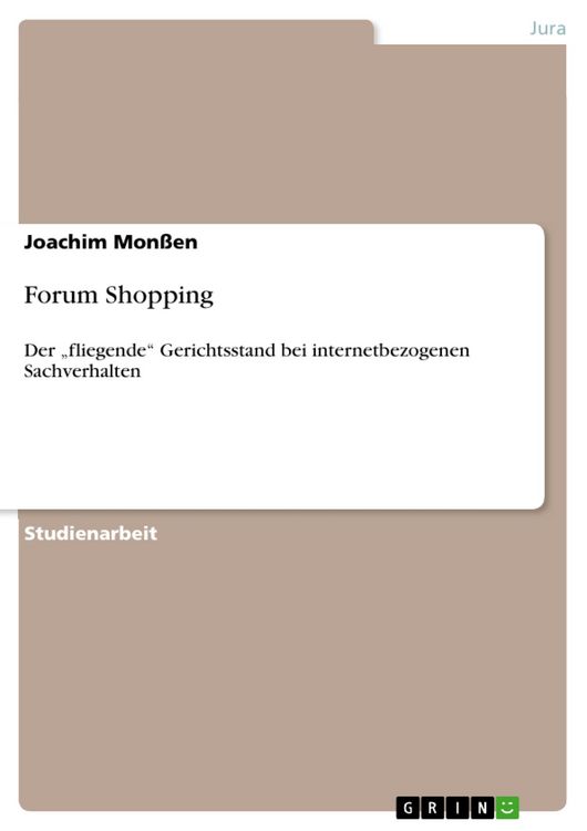 Produktbild: Forum Shopping