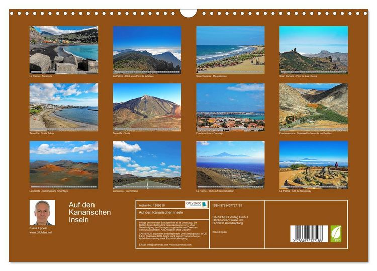 Produktbild: Auf den Kanarischen Inseln (Wandkalender 2026 DIN A3 quer), CALVENDO Monatskalender