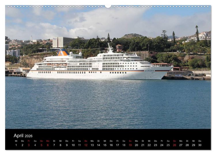 Produktbild: Kreuzfahrtschiffe in Europa (hochwertiger Premium Wandkalender 2026 DIN A2 quer), Kunstdruck in Hochglanz