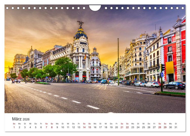 Produktbild: Madrid - Spaniens bezaubernde Hauptstadt. (Wandkalender 2026 DIN A4 quer), CALVENDO Monatskalender
