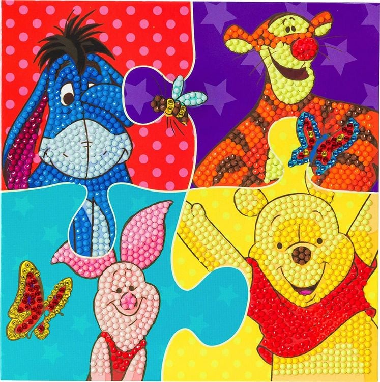 Produktbild: Craft Buddy CCK-DNY806 - Crystal Art, Winnie The Pooh Puzzle,18x18cm, Multi