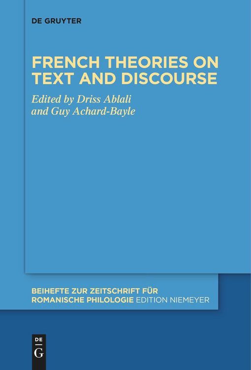 Produktbild: French theories on text and discourse