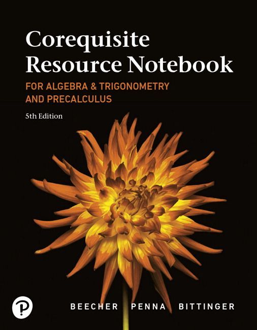 Produktbild: Corequisite Resource Notebook for Algebra and Trigonometry and Precalculus: A Right Triangle Approach MyLab Revision with Corequisite Support