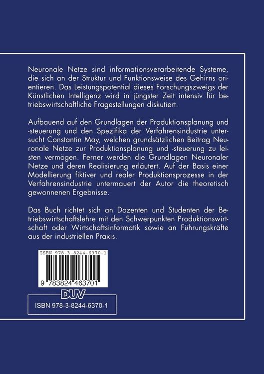 Produktbild: PPS mit Neuronalen Netzen