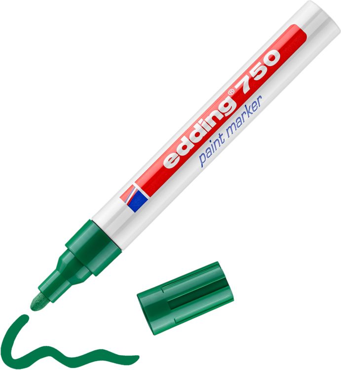 Produktbild: Edding 750 paint marker 4-750004 Lackmarker Gr&uuml;n 2 mm, 4mm