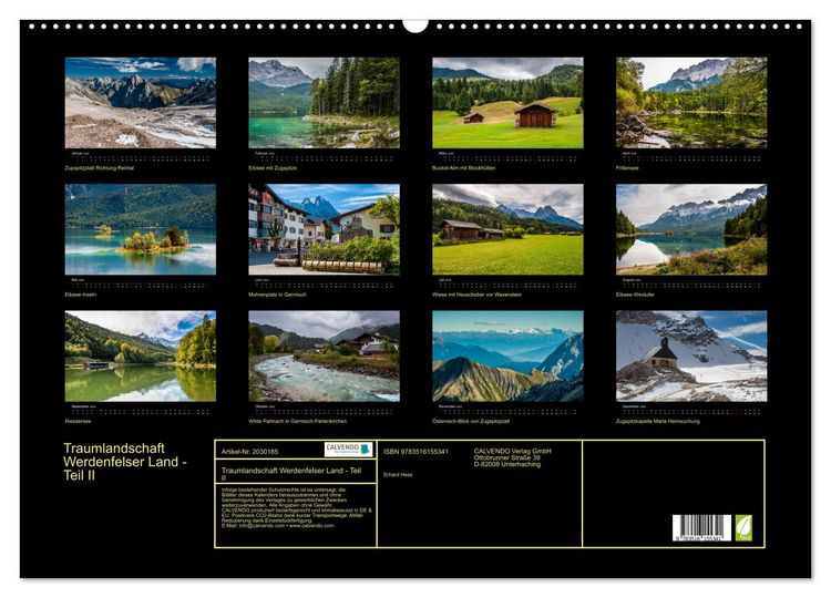 Produktbild: Traumlandschaft Werdenfelser Land - Teil II (Wandkalender 2026 DIN A2 quer), CALVENDO Monatskalender