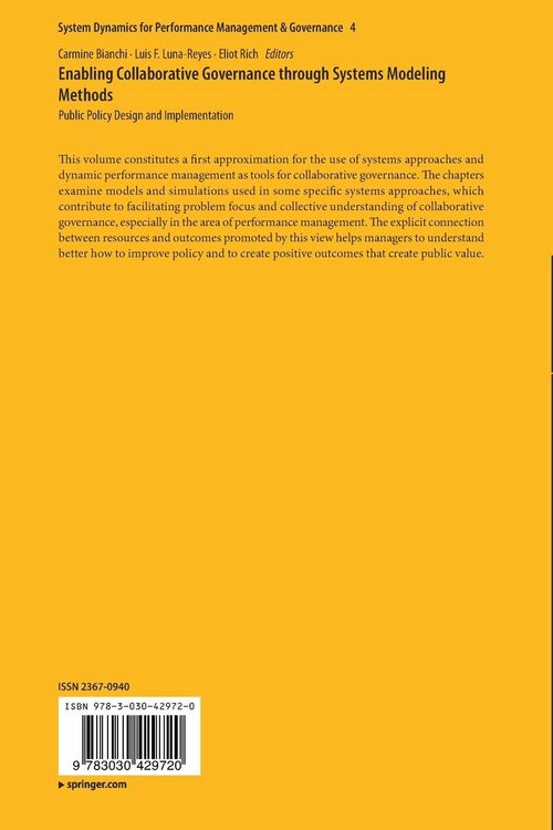 Produktbild: Enabling Collaborative Governance through Systems Modeling Methods