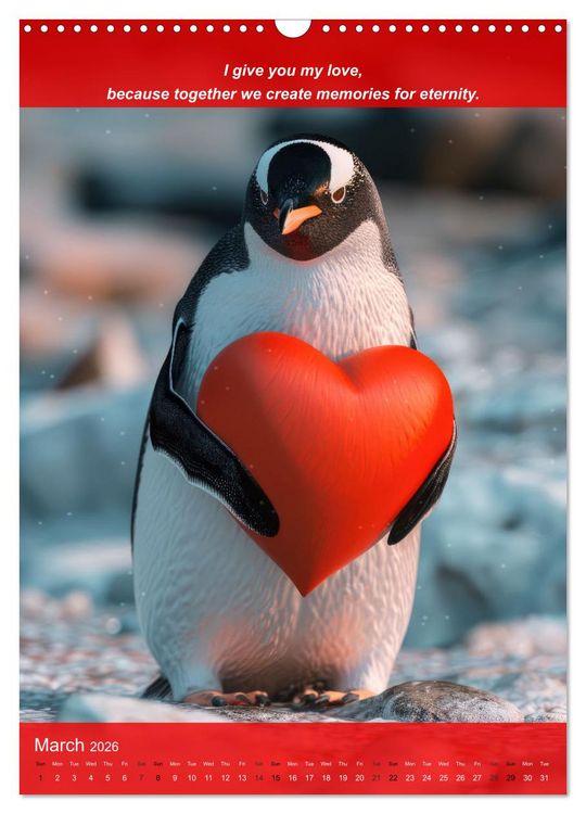 Produktbild: I'll give you my love (Wall Calendar 2026 DIN A3 portrait), CALVENDO 12 Month Wall Calendar