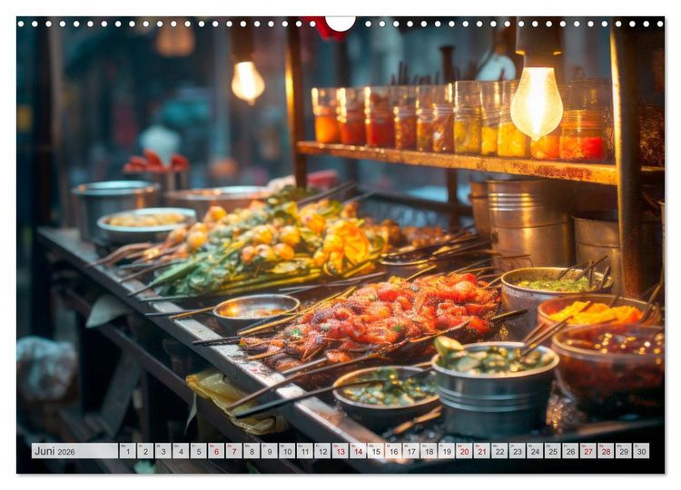 Produktbild: STREET FOOD Genuss International (Wandkalender 2026 DIN A3 quer), CALVENDO Monatskalender