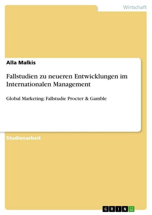 Produktbild: Fallstudien zu neueren Entwicklungen im Internationalen Management