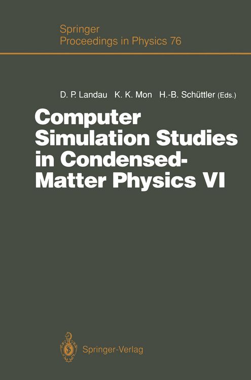 Produktbild: Computer Simulation Studies in Condensed-Matter Physics VI