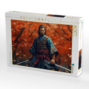 Produktbild: CALVENDO Puzzle Bereit zum Kampf - Samurai im Herbstwald | 1000 Teile Lege-Gr&ouml;&szlig;e 64x48cm Foto-Puzzle f&uuml;r gl&uuml;ckliche Stunden