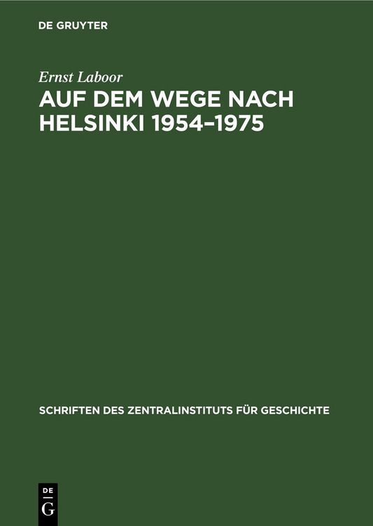 Produktbild: Auf dem Wege nach Helsinki 1954&ndash;1975