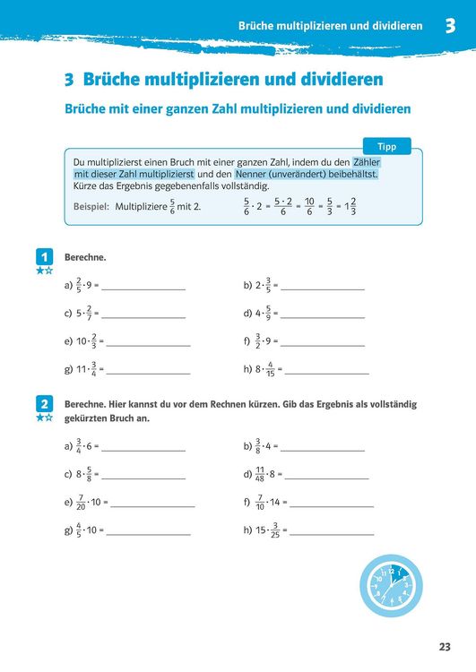 Produktbild: 10-Minuten-Training Rechnen mit Br&uuml;chen. Mathematik 5./6. Klasse