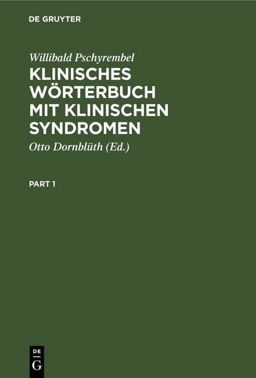 Produktbild: Klinisches W&ouml;rterbuch mit klinischen Syndromen