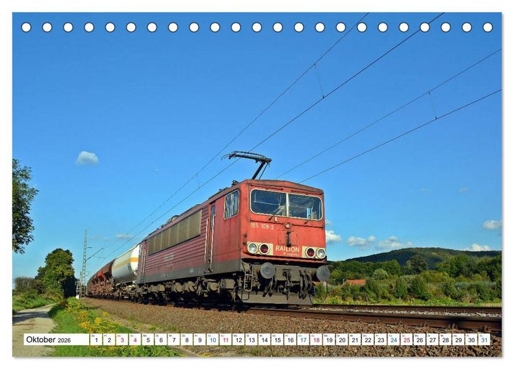 Produktbild: Die Baureihe 250 - Reichsbahnlok in DB-Diensten (Tischkalender 2026 DIN A5 quer), CALVENDO Monatskalender