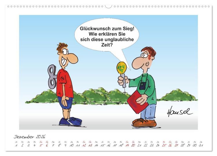 Produktbild: HANSELs kleiner Laufkalender (hochwertiger Premium Wandkalender 2026 DIN A2 quer), Kunstdruck in Hochglanz