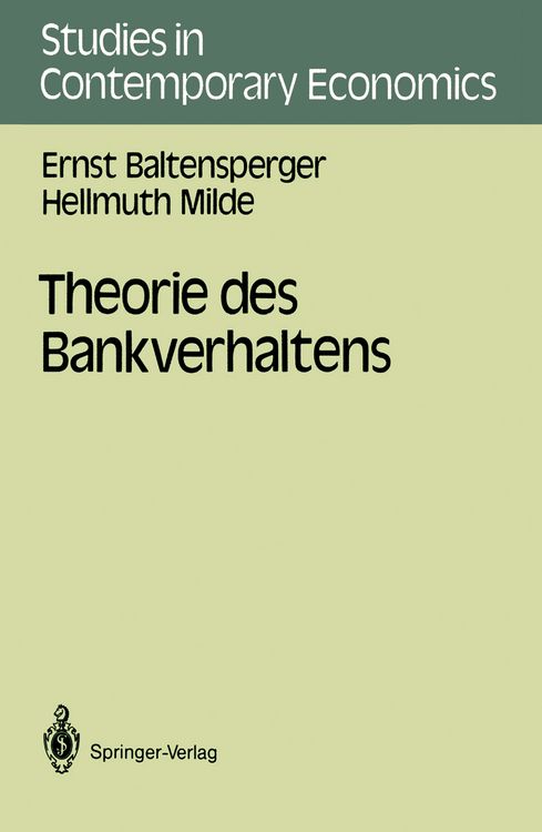 Produktbild: Theorie des Bankverhaltens