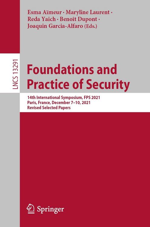 Produktbild: Foundations and Practice of Security