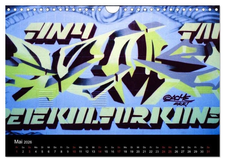 Produktbild: Graffiti - Kunst aus der Dose (Wandkalender 2026 DIN A4 quer), CALVENDO Monatskalender