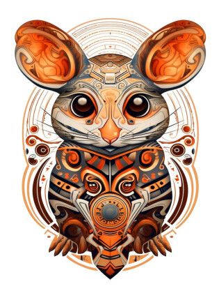 Produktbild: CALVENDO Puzzle Springmaus im Tattoo Design | 1000 Teile Lege-Gr&ouml;&szlig;e 64x48cm Foto-Puzzle f&uuml;r gl&uuml;ckliche Stunden