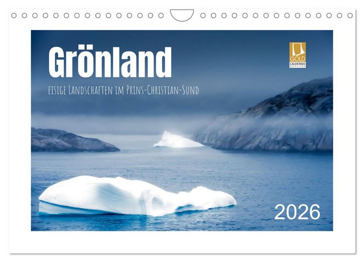 Produktbild: Gr&ouml;nland - eisige Landschaften im Prins Christian Sund (Wandkalender 2026 DIN A4 quer), CALVENDO Monatskalender