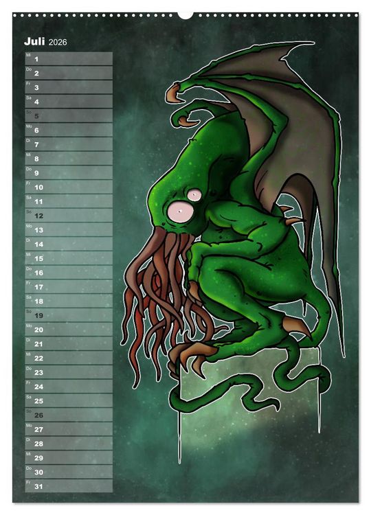 Produktbild: Bestiarium Vladi Krafft (Wandkalender 2026 DIN A2 hoch), CALVENDO Monatskalender