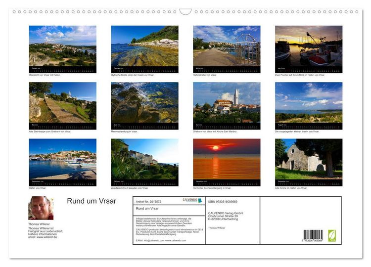Produktbild: Rund um Vrsar (Wandkalender 2026 DIN A2 quer), CALVENDO Monatskalender