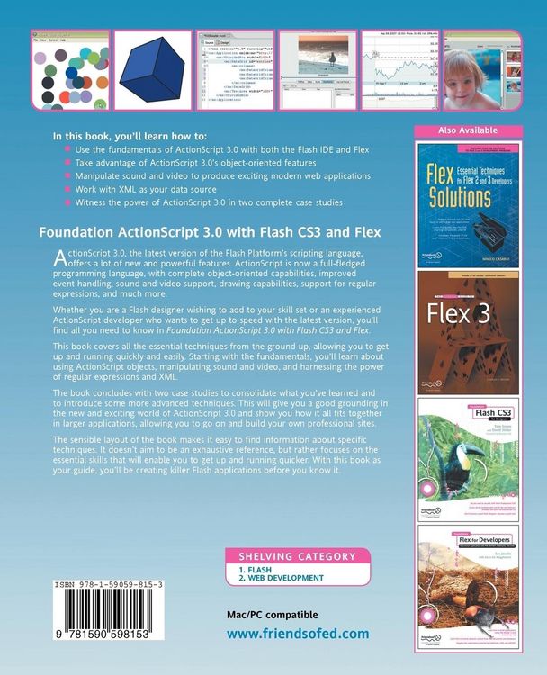Produktbild: Foundation ActionScript 3.0 with Flash CS3 and Flex