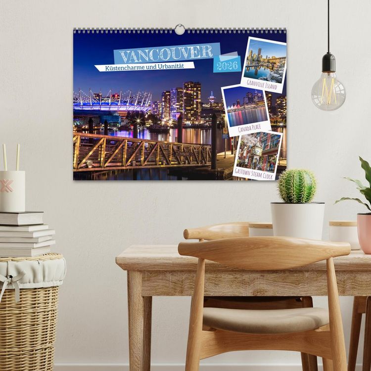 Produktbild: VANCOUVER K&uuml;stencharme und Urbanit&auml;t (Wandkalender 2026 DIN A3 quer), CALVENDO Monatskalender