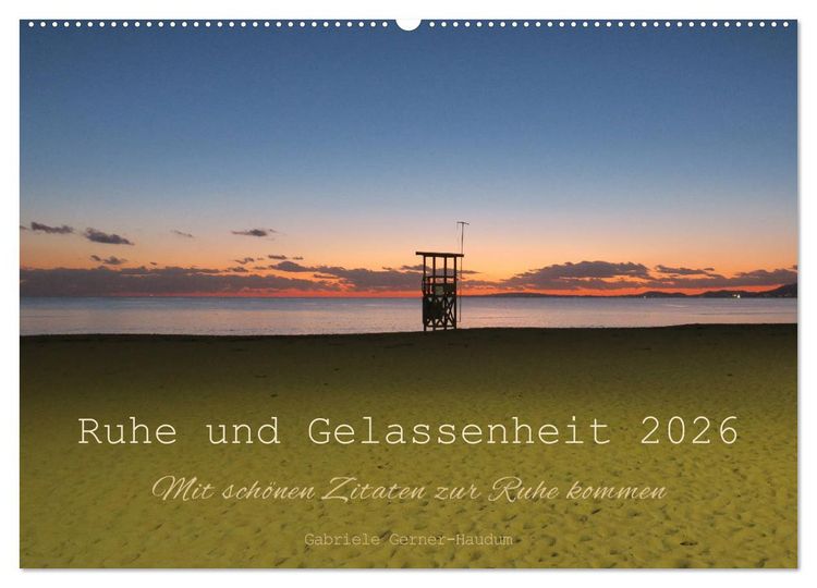 Produktbild: Ruhe und Gelassenheit 2026 (Wandkalender 2026 DIN A2 quer), CALVENDO Monatskalender