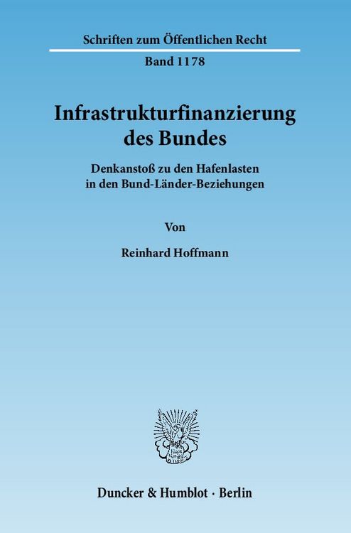 Produktbild: Infrastrukturfinanzierung des Bundes.