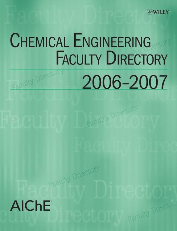 Produktbild: Chemical Engineering Faculty Directory