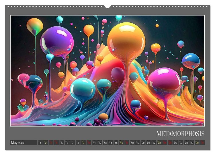 Produktbild: Fantasy in shape and color (Wall Calendar 2026 DIN A2 landscape), CALVENDO 12 Month Wall Calendar