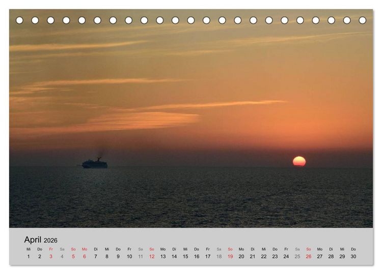 Produktbild: Kreuzfahrt Impressionen (Tischkalender 2026 DIN A5 quer), CALVENDO Monatskalender