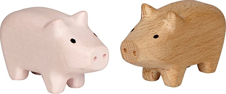 Produktbild: Mini-Holzschweinchen